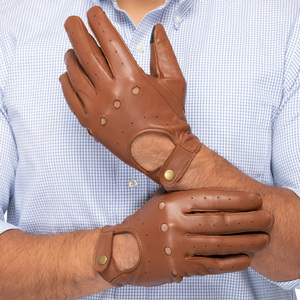Gants de conduite en cuir de haute qualité, faits à la main, en cuir véritable, avec un design classique et vintage - Product Image 6
