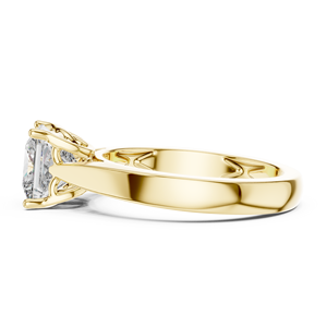 Anillo Minimalista con Diamante Princesa de 1.5CT Cultivado en Laboratorio, Oro Amarillo de 18KT, Anillo de Compromiso de Lujo para San Valentín, Fiestas y Bodas, con Certificado IGI - Product Image 5