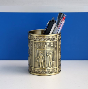 Brass Pencil Holder New Arrival Brass <b>Mirror</b> Polished Pen Holder Simple Home Decoration <b>Rectangle</b> Brass Pen Holder - Product Image 3