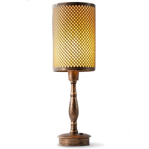 Lampe de table vintage rechargeable avec variateur tactile, fonctionnant sur batterie, petite lampe de chevet LED, bronze antique, pour la maison et les restaurants - Product Image 1