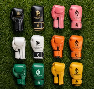 Guantes de Boxeo Deportivos Warzone de Cuero con Cierre de Cordones en los Dedos, Correa de Muñeca Ajustable, Unisex, para Entrenamiento de Boxeo - Product Image 1