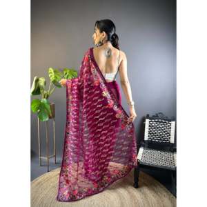 ชุดแต่งงานส่าหรีสวยพร้อมงานปักดีไซน์เนอร์ - Product Image 4
