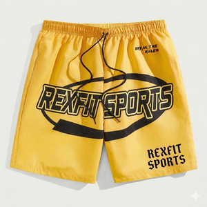 Shorts de sport REXFIT pour hommes, imprimés sur mesure, pour entraînement, course à pied, gym, fournisseur de shorts de sport légers et à séchage rapide pour hommes - Product Image 1