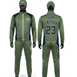 Ensemble de survêtement d'entraînement de cricket pour hommes, 280 GSM, polaire polyester de haute qualité, marron, avec logo personnalisé imprimé par transfert thermique - Product Image 5