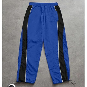 กางเกงวอร์มไนลอนระบายอากาศสำหรับผู้ชาย ทรงหลวม เอวยางยืด มีเชือกผูก ขาตรง กางเกงกีฬาจ็อกเกอร์ - Product Image 3