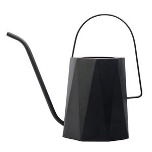 Regadera Redonda Moderna de Lujo, de Hierro Negro, con Boquilla Larga, Recubrimiento en Polvo, Duradera, para Jardinería, Uso en Interiores y Exteriores - Product Image 2