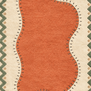 Tapis en laine tufté à la main Ochre Flowfield, tapis d'intérieur abstrait en laine de qualité supérieure, tapis de sol artisanal de designer - Product Image 5