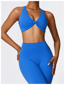 Conjunto Deportivo de 2 Piezas en Color Sólido, Bra Deportivo y Pantalones Acampanados Suaves para Yoga, Conjuntos de Entrenamiento para Mujer, Conjuntos de Gimnasio y Fitness - Product Image 6