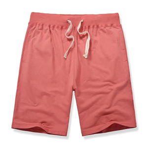 Pantalones Cortos Bermuda de Algodón Tejido para Hombre, Color Sólido, Cintura con Cordón, Estilo Casual, Corte Medio, Diseño Transpirable - Product Image 3