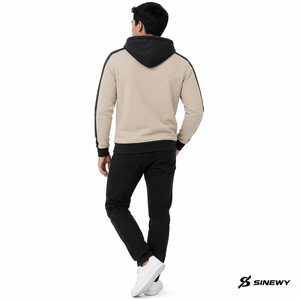 Sweat-shirt à capuche pour homme Believe Yourself, coupe ample, 100% polyester, tissu French Terry, imprimé camouflage sur le devant, poche, respirant - Product Image 4