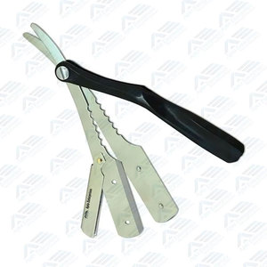 Navaja de Afeitar Recta de Acero Inoxidable Negra para Barbería, Navajas de Afeitar Manuales, Herramienta de Afeitado, Instrumentos de Belleza, Herramientas de Cuidado Personal - Product Image 3