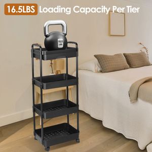 Carrello Portaoggetti Mobile con Ruote Bloccabili, Design Cavo Girevole a 360 Gradi per Organizzazione Camera da Letto e Bagno - Product Image 6