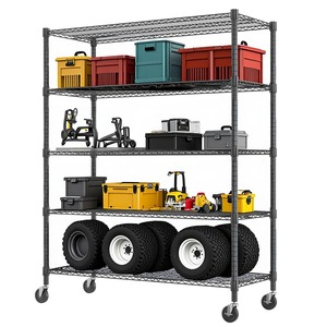 High Quality Stainless Steel 5 Tier Kitchen Storage Rack Multipurpose Organizer Shelving Stand for Living Room <b>At</b> Cheapest Price - Product Image 3