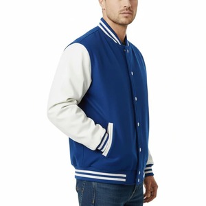 Blousons de baseball pour hommes de haute qualité, style streetwear personnalisé, pour le printemps et l'automne, décontractés, avec appliqué lettres et design color block - Product Image 4