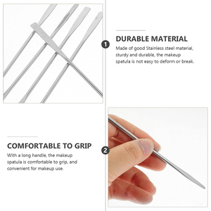 Vente en gros de mini-cuillères cosmétiques personnalisées, spatules pour crème pour le visage, acier inoxydable allemand de qualité A+, pour les soins de la peau, outils de maquillage - Product Image 5
