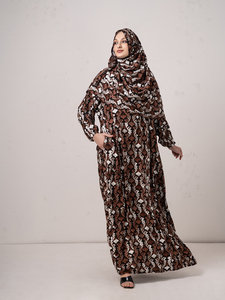 Vêtements musulmans personnalisés, mode islamique, vêtements en satin à imprimé floral, Kebaya, Baju Kurung, robes tunique, Jilbab, robe musulmane - Product Image 4