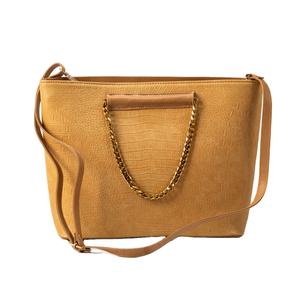 Femmes dame affaires mode chaîne sac broderie décoration étanche cuir synthétique fermeture éclair Portable caractéristiques - Product Image 1