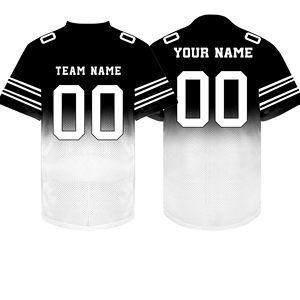 Maillot de football américain personnalisé à séchage rapide en mesh avec nom d'équipe brodé – Fournisseur en gros d'uniformes sportifs - Product Image 4