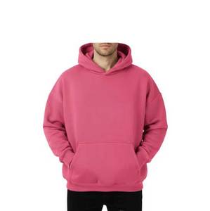Sweat à capuche en coton épais pour homme, coupe oversize, épaules tombantes, idéal pour la gym, le sport et le streetwear, impression DTG - Product Image 1