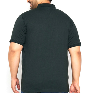 Polo pour hommes personnalisé OEM à manches courtes, grande taille, en coton respirant, avec impression sérigraphiée, motif uni, vêtement de golf oversize - Product Image 2