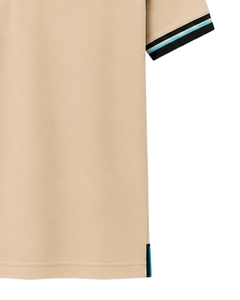 Camiseta Polo Personalizada para Hombre en Beige, Negro y Cian, Ropa Deportiva Informal, Transpirable, Mezcla de Algodón, Polo de Golf, Top de Verano - Product Image 6