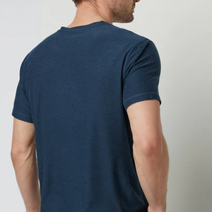 Col en V élégant pour un style streetwear décontracté, prix usine avantageux, couleur unie, 2026, coupe décontractée confortable pour homme avec logo - Product Image 6