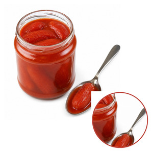 Tomates pelados deliciosos de primera calidad, hechos en Vietnam, los más vendidos, en tarro de vidrio de 680g, en jugo de tomate. - Product Image 1