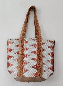 Fashionable Braided Jute Cotton Bohemian Chindi <b>Beach</b> <b>Tote</b> <b>Bags</b> Large Shopping <b>Bags</b> with Custom Logo best for shopping <b>bags</b> - Product Image 4