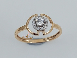 Anillo de Oro Original de 22 Quilates para Mujer, Acabado Brillante, para Compromisos, Ceremonias, Eventos Nupciales, Ocasiones Festivas y Uso Diario - Product Image 3