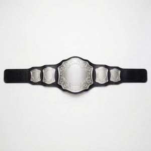 Ceinture de lutte personnalisée, ceinture de championnat sur mesure, plaques métalliques, sangle en cuir, nom et logo gravés, compétition sportive - Product Image 1