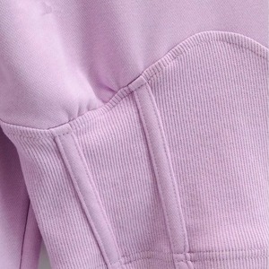 Sudadera con Capucha Oversize para Mujer, Transpirable, con Logo Personalizado, Estilo Urbano, Top Corto Casual, Capucha Ajustable, Tejido Deportivo Transpirable - Product Image 4