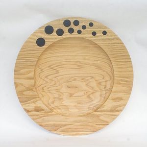 <b>Plastic</b> Charger <b>Plates</b> with Handmade Pattern Round Eco-Friendly 100pcs MOQ <b>Dinner</b> <b>Plate</b> Decor for Weddings - Product Image 3