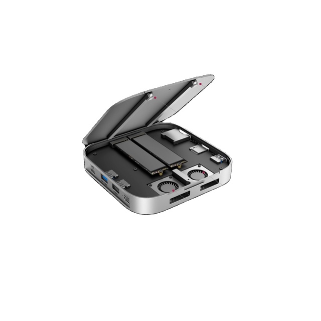 Thunderbolt 5 9-in-1 Card Reader M.2 NVMe SSD Enclosure 80Gbps PCIe 5.0/4.0/3.0 Adapter with CFexpress/SD4.0/TF4.0 USB-A Ports