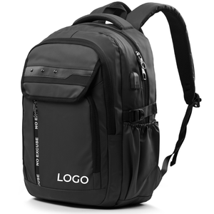Modern Unisex Nylon Laptop <b>Backpack</b> with USB Port and Zipper Closure 20-39L Capacity for Work Travel - Product Image 1