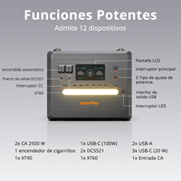 Station Portable LiFePO4 2500W 2304Wh, Charge Rapide 4800W en Crête, OEM/ODM, Stock UE/US, Générateur Solaire, Lampe Torche Domestique, Panneau Solaire