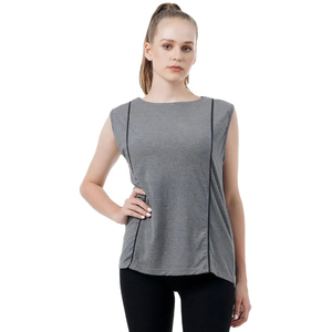 Best Selling Eco-Friendly Casual <b>Jersey</b> Quick Dry Moisture Wicking Women Tank Top O-Neck Solid Lightweight Breathable - Product Image 3