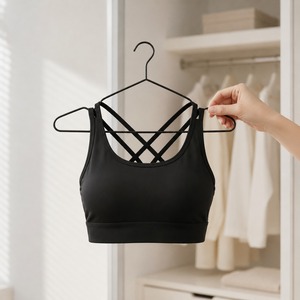 Sujetador deportivo sin mangas con cuello redondo, top corto para gimnasio, top corto con cuello redondo, top de yoga y fitness para mujer, sujetador deportivo corto. - Product Image 2