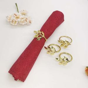 Luxury Ramadan leaf Napkin <b>Ring</b> <b>Holder</b> Gold Silver Islamic Table Decor Eid Dining Party Accessory - Product Image 4