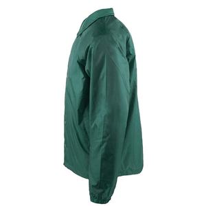 Veste en polyester enduit vert pour homme, col marin, fermeture à boutons, résistante à l'eau, coupe régulière, vêtements d'extérieur - Product Image 2