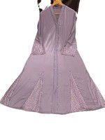 Abaya unie faite à la main pour femme, manches longues, col en V, ornée de sequins, coupe ample et évasée, respirante, style Moyen-Orient
