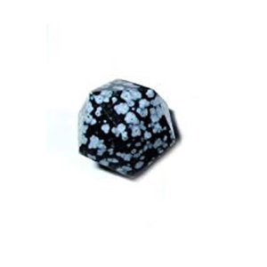 Cube de whisky en obsidienne flocon de neige de haute qualité, pierre sculptée en icosaèdre, pierre naturelle, cristal de guérison Reiki, pierre précieuse - Product Image 4