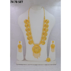 Collares largos estilo Dubái, conjunto de joyería árabe para mujer, conjunto de collares árabes para mujer, conjunto de collares de Oriente Medio - Product Image 4