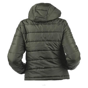 Chaquetas Acolchadas para Mujer de Color Rojo Sólido de Primera Calidad, con Logotipo Personalizado, Tela Transpirable, con Capucha, Cálidas y Acolchadas - Product Image 4