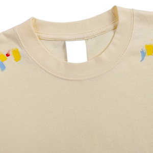 Custom Crafted Tee Blank Plain Heavyweight Gradient <b>Drop</b> Shoulder Vantage T shirt 100%Cotton Wholesale Printing Men Embroidery - Product Image 3