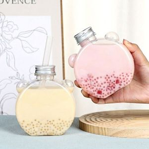 Bouteille de boisson en plastique PET en forme d'animal mignon avec bouchon à vis en aluminium pour thé aux bulles, jus, soda – Usine Vietnamienne OEM ODM - Product Image 5