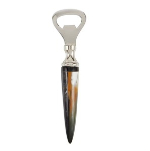 Abridor de Botellas de Acero Inoxidable de Calidad Garantizada con Mango de Cuerno, Abridor Manual para Cerveza y Refrescos - Product Image 1