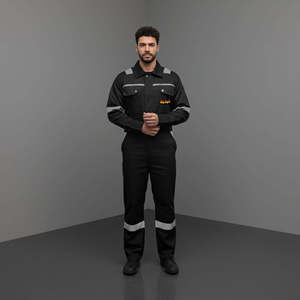 Overol de Trabajo Reflectante Azul Marino para Hombre, Transpirable, de Invierno, de Poliéster, Manga Larga, Uniforme Industrial con Rayas de Seguridad, Personalizable - Product Image 6