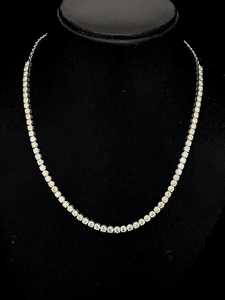 สร้อยคอเพชร CVD คุณภาพสูง ดีไซน์หรูหรา ทำจากเงินแท้ 925 ความใสระดับ VVS-VS เหมาะสำหรับงานแต่งงาน - Product Image 3