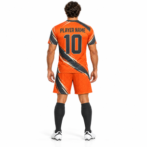 Ensemble de maillots de football en gros, uniforme de football, vêtements d'équipe, 100% polyester, tissu respirant à séchage rapide, maillot et short personnalisés sublimés - Product Image 2