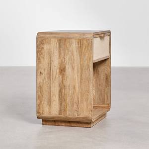 Mesita de noche rectangular Vandana Arion Altis de 40x30 cm en madera de mango, MDF y yute Abrams - Product Image 4